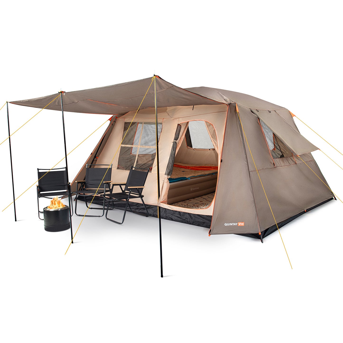 Carpa Quintay VIII 8 Personas 3000 Mm Cubre Techo Largo Toldo Extendido