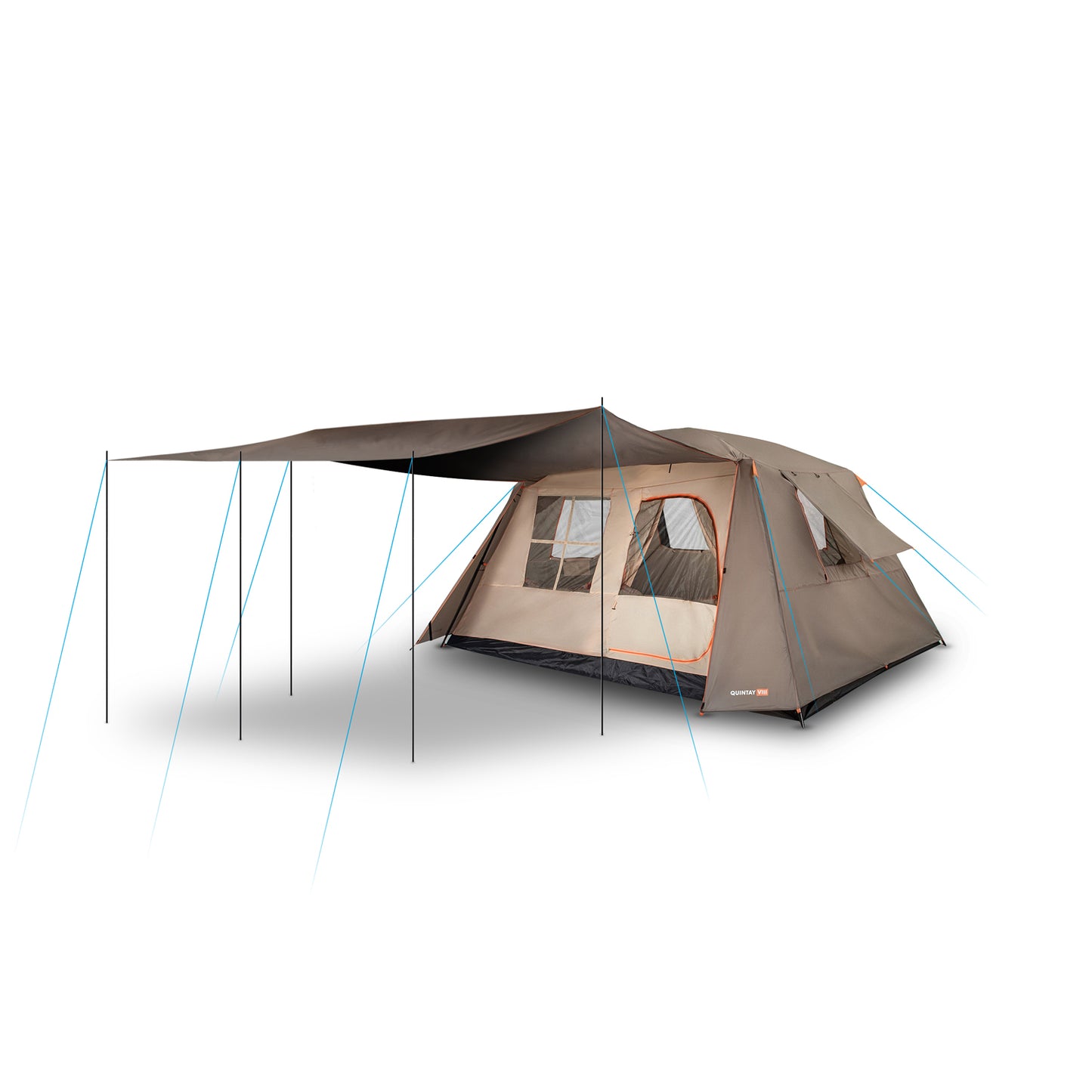 Carpa Quintay VIII 8 Personas 3000 Mm Cubre Techo Largo Toldo Extendido