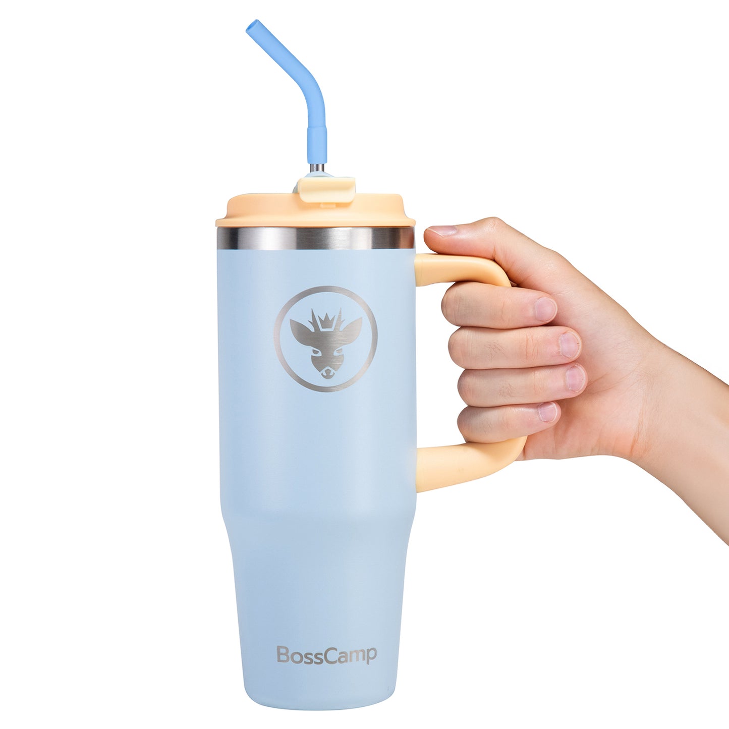 Vaso Térmico Tumbler Mug Termo BossCamp 1000ml Tapa 2 en 1 Cielo