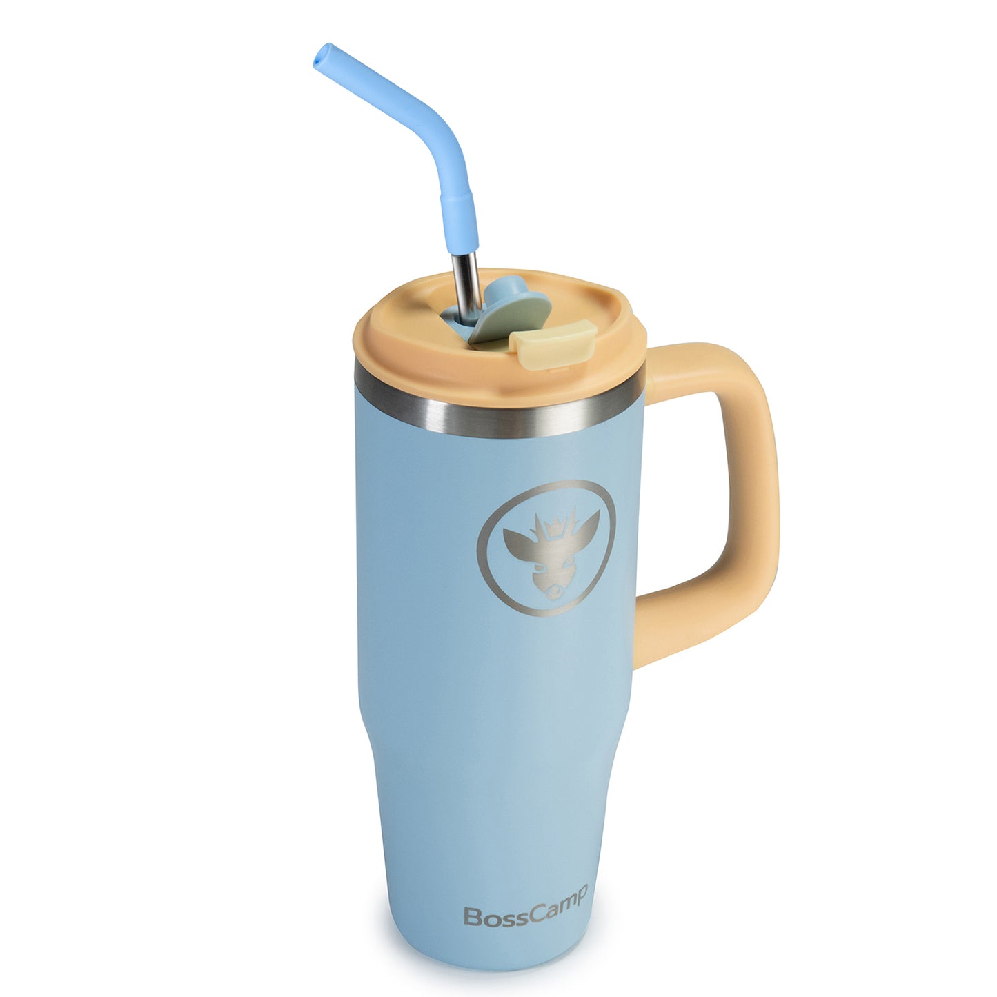 Vaso Térmico Tumbler Mug Termo BossCamp 1000ml Tapa 2 en 1 Cielo