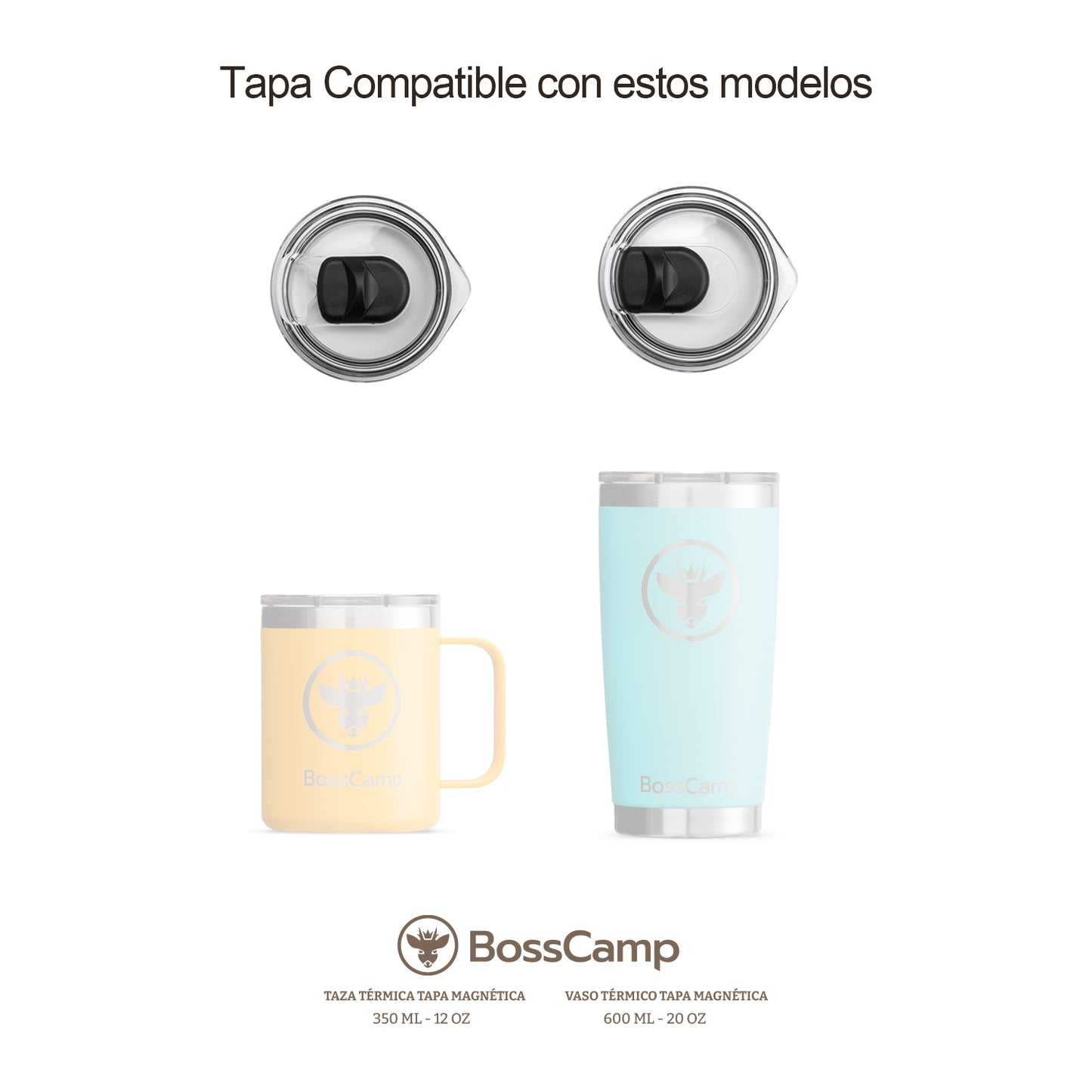 Tapa Slide Magnetic Taza 350 ML / Vaso 600 ML