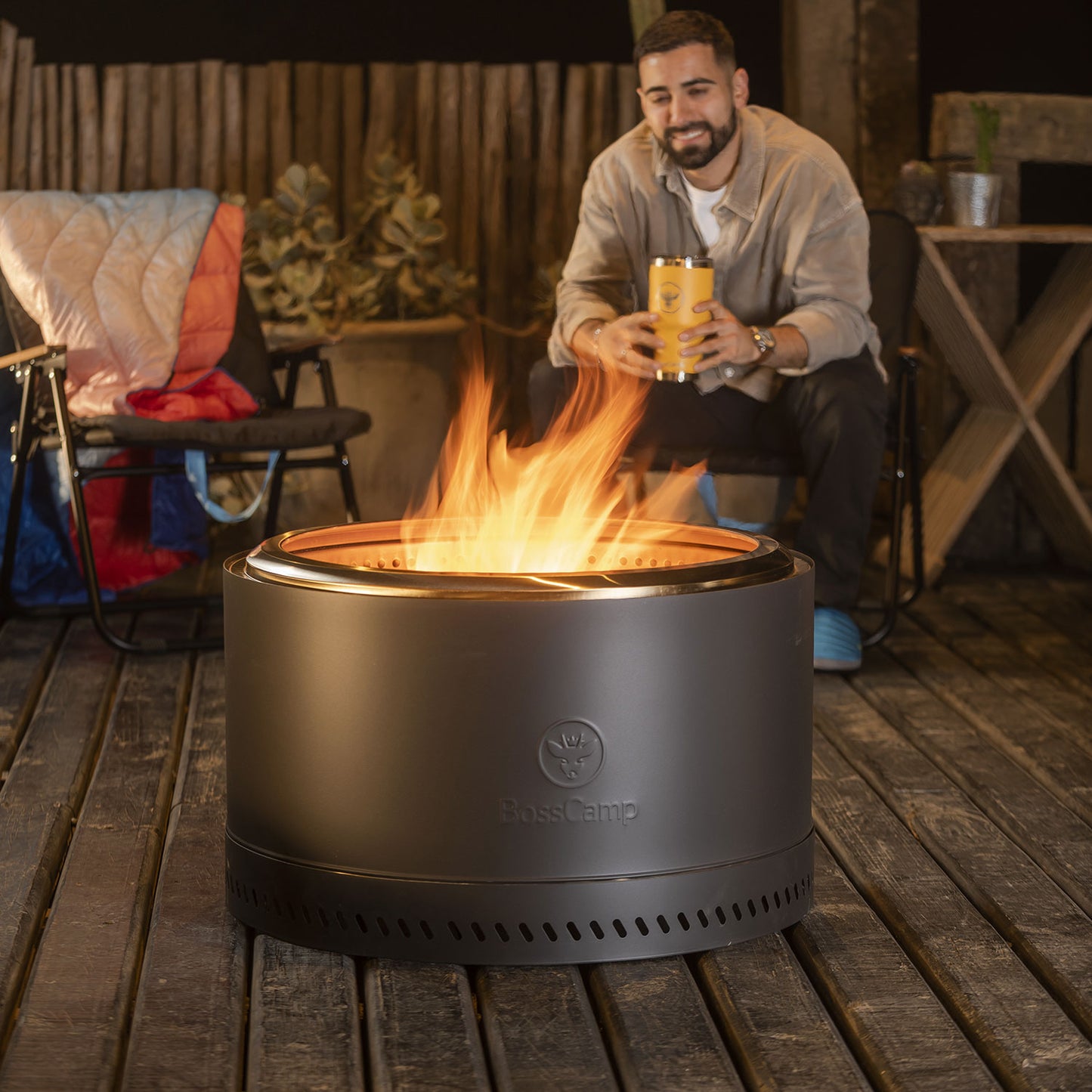 Brasero Sin Humo Fireboss Inferno XL 68 cm Black