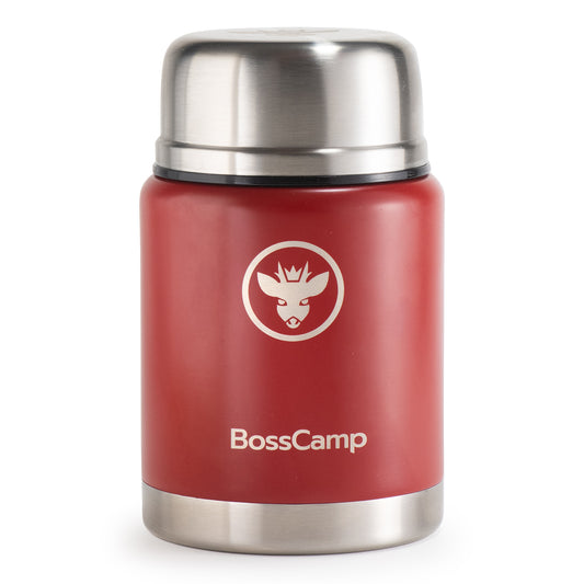 Termo Comida BossCamp 500 ml Rojo Acero Inox Bolso Cuchara