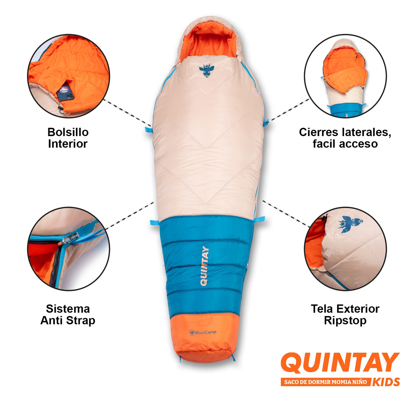 Saco de Dormir Momia Niño Quintay