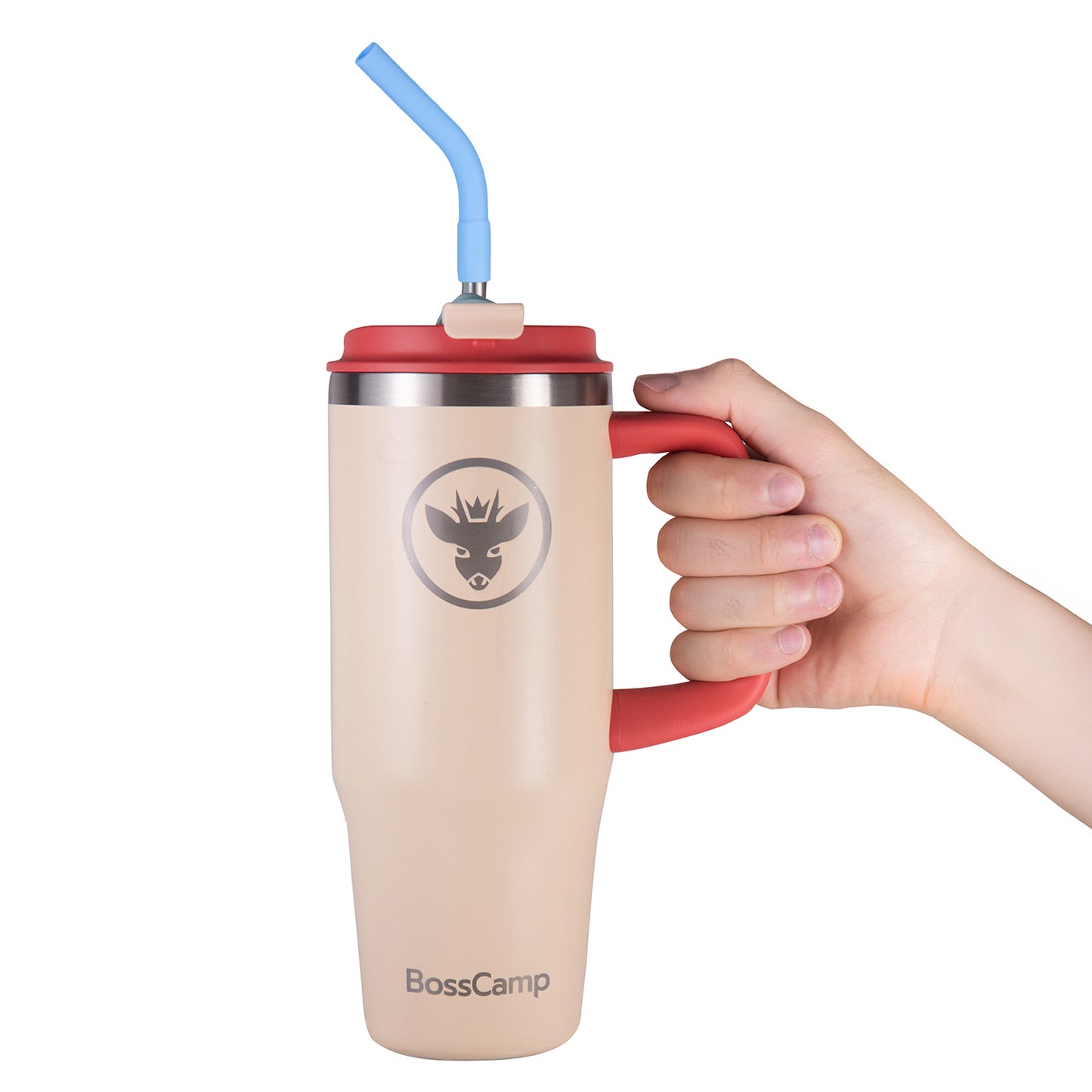 Vaso Térmico Tumbler Mug Termo BossCamp 1000ml Tapa 2 en 1 Arena