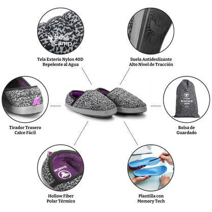Pantufla Térmica SoftShoes Quintay Adulto Drops