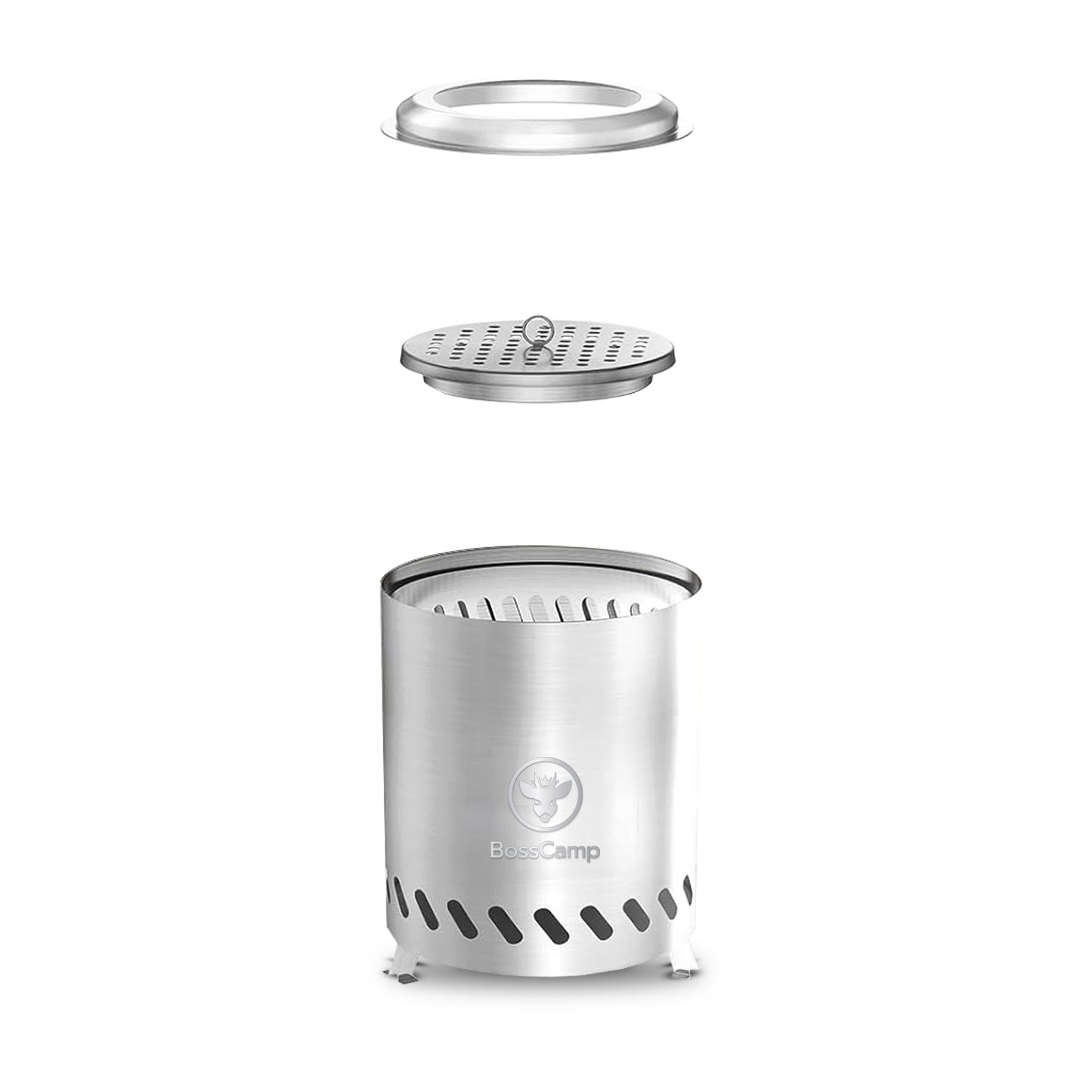 Brasero Sobremesa Sin Humo Fireboss Tabletop 22 cm Silver