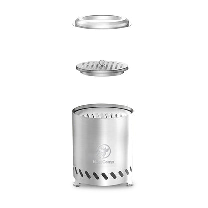 Brasero Sobremesa Sin Humo Fireboss Tabletop 22 cm Silver