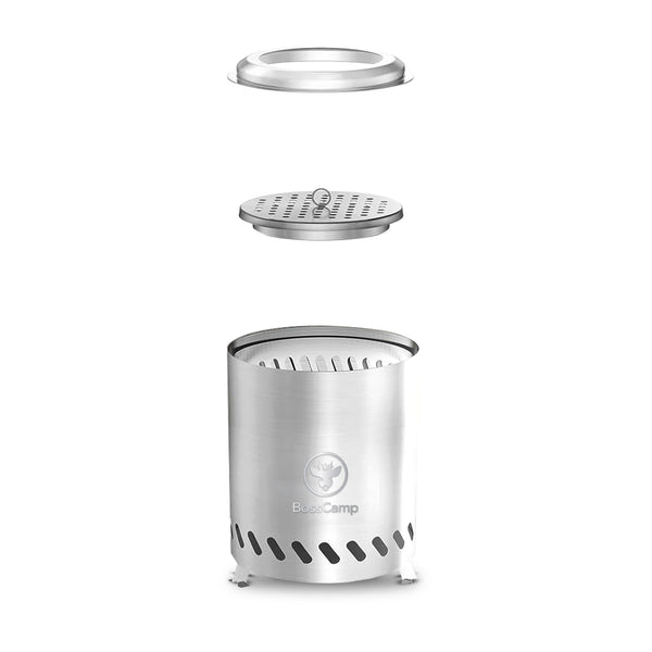 Brasero Sobremesa Sin Humo Fireboss Tabletop Silver