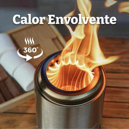 Brasero Sobremesa Sin Humo Fireboss Tabletop 22 cm Silver