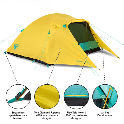 Carpa Técnica Puelche IV, 4 Personas 4000mm