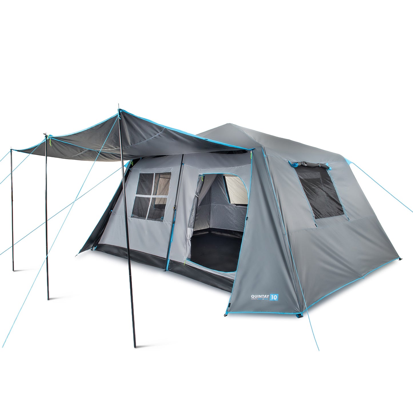 Carpa Camping Quintay 10 Personas Instant Black & Fresh 3000 Mm Cubre Techo Largo