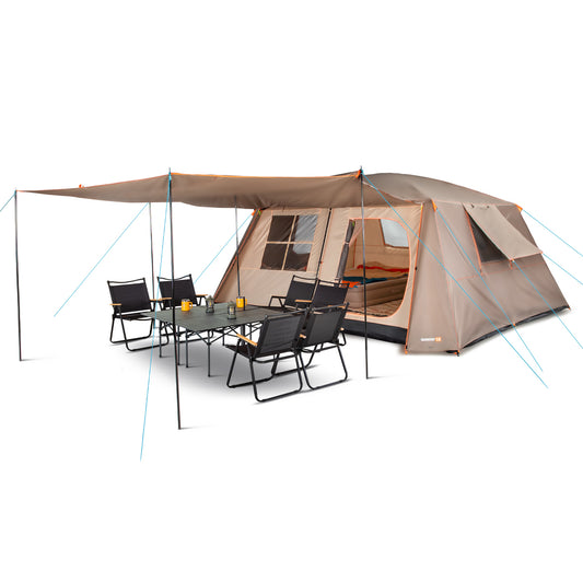 Carpa Camping Quintay 12 Personas 3000 Mm Cubre Techo Largo Toldo Extendido