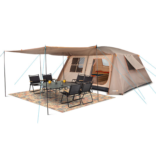 Carpa Camping Quintay 12 Personas 3000 Mm Cubre Techo Largo Toldo Extendido
