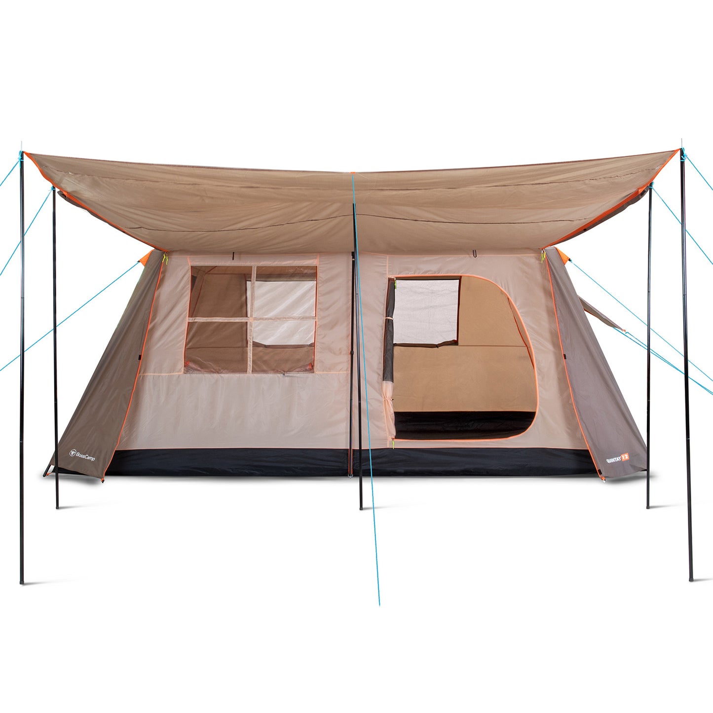 Carpa Camping Quintay 12 Personas 3000 Mm Cubre Techo Largo Toldo Extendido