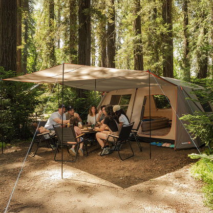 Carpa Camping Quintay 12 Personas 3000 Mm Cubre Techo Largo Toldo Extendido
