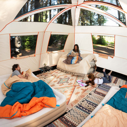 Carpa Camping Quintay 12 Personas 3000 Mm Cubre Techo Largo Toldo Extendido
