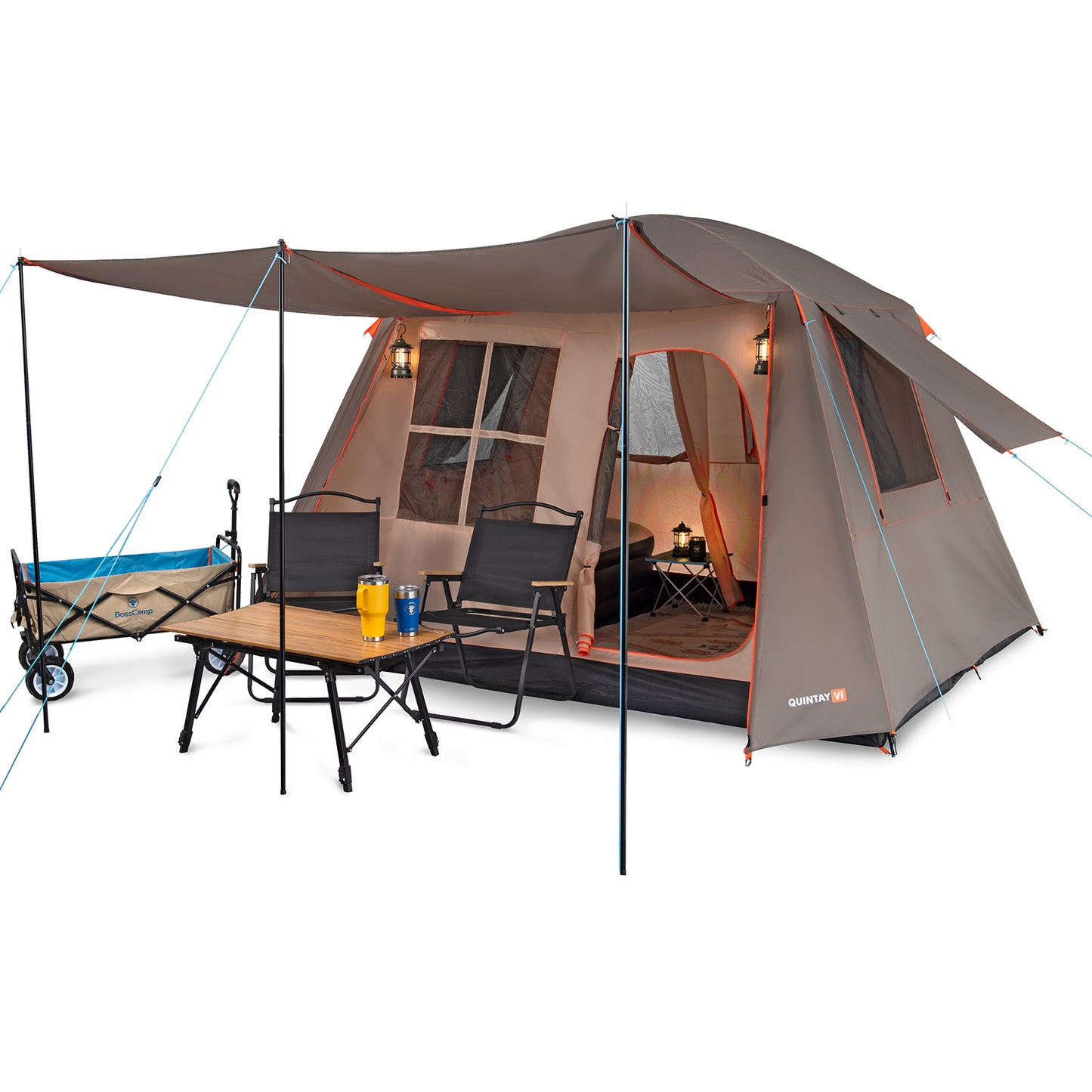 Carpa Quintay Vi 6 Personas 3000 Mm Cubre Techo Largo Toldo Extendido