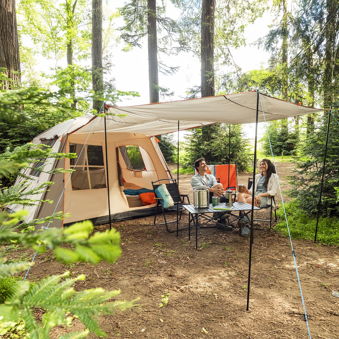 Carpa Camping Quintay 6 Personas 3000 Mm Cubre Techo Largo Toldo Extendido