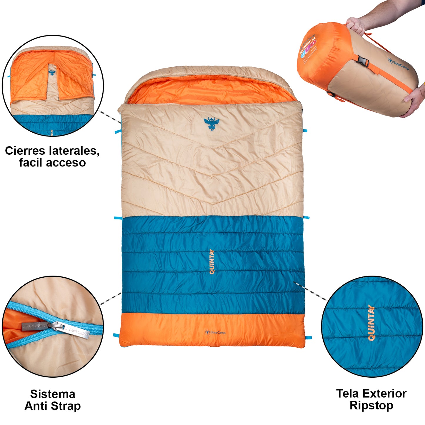 Saco de dormir Doble Quintay XL