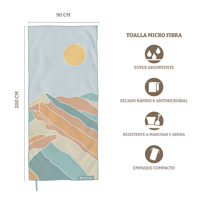 Toalla Playa Microfibra Grande XL Concón Bosscamp (90 x 200)