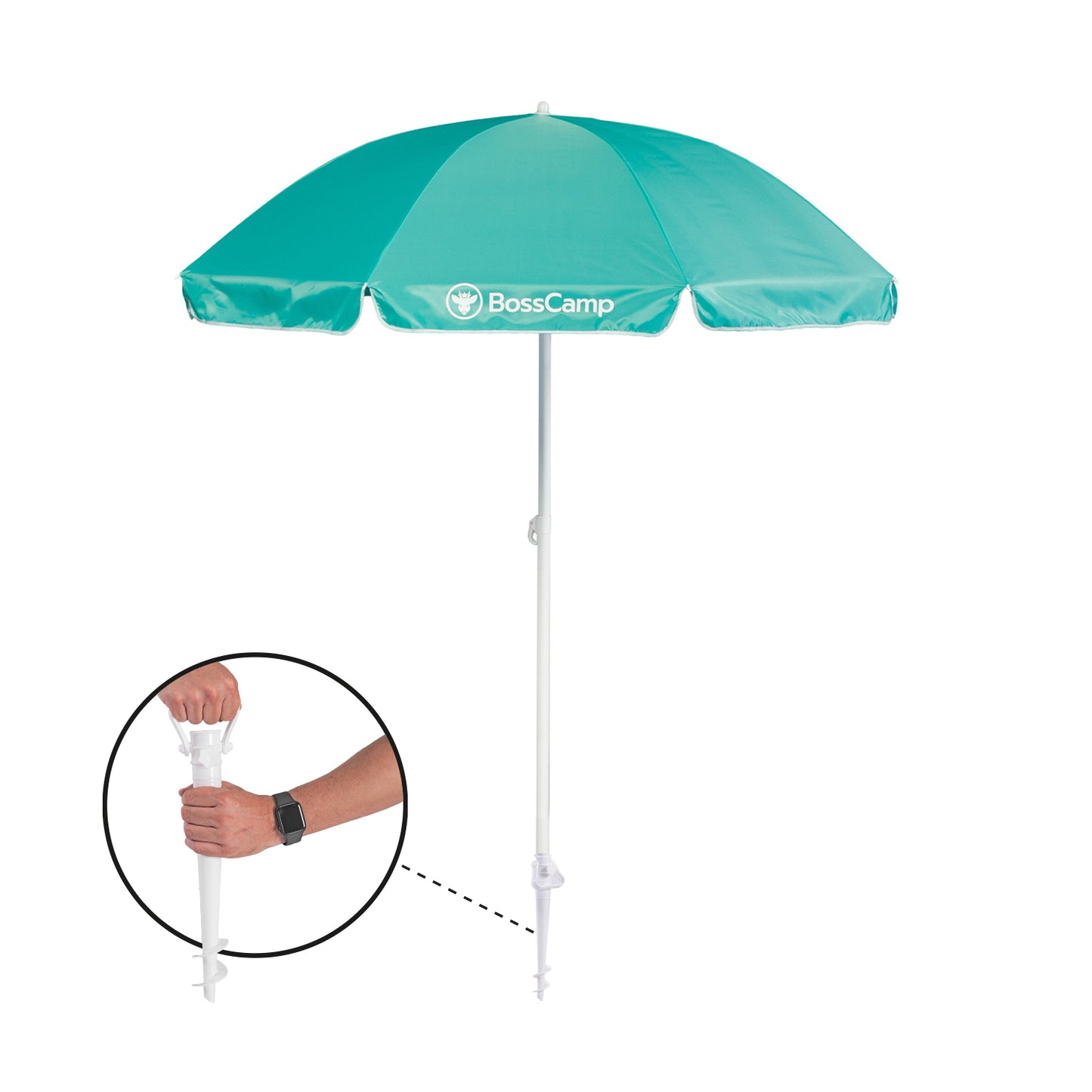 Quitasol Sombrilla Playa Grande 2,0 m UV+50 Menta