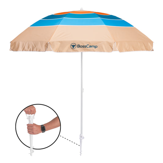 Quitasol Sombrilla Playa Grande 2,5 m UV+50 Quintay Aqua Bosscamp