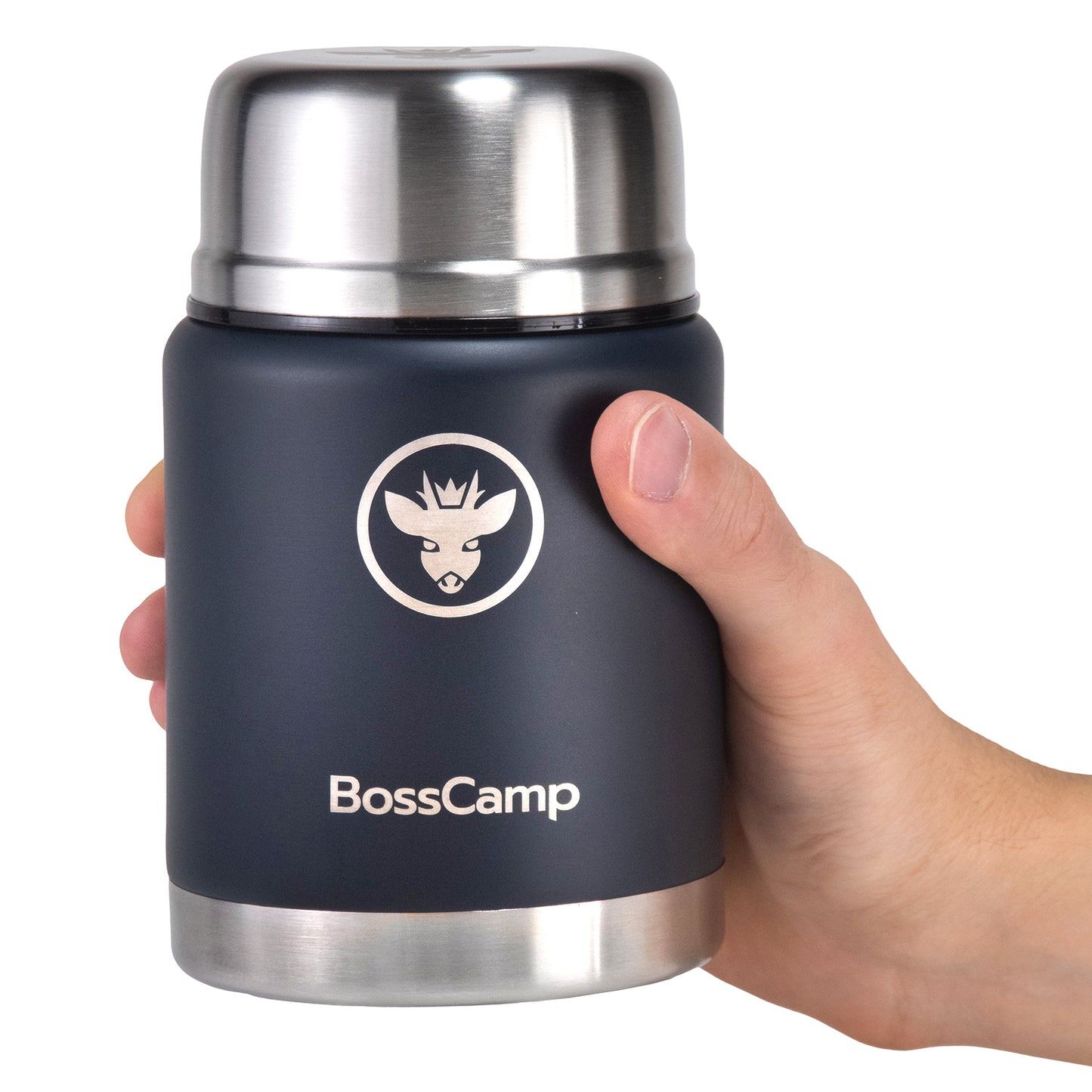 Termo Comida BossCamp 500 ml Azul Acero Inox Bolso Cuchara