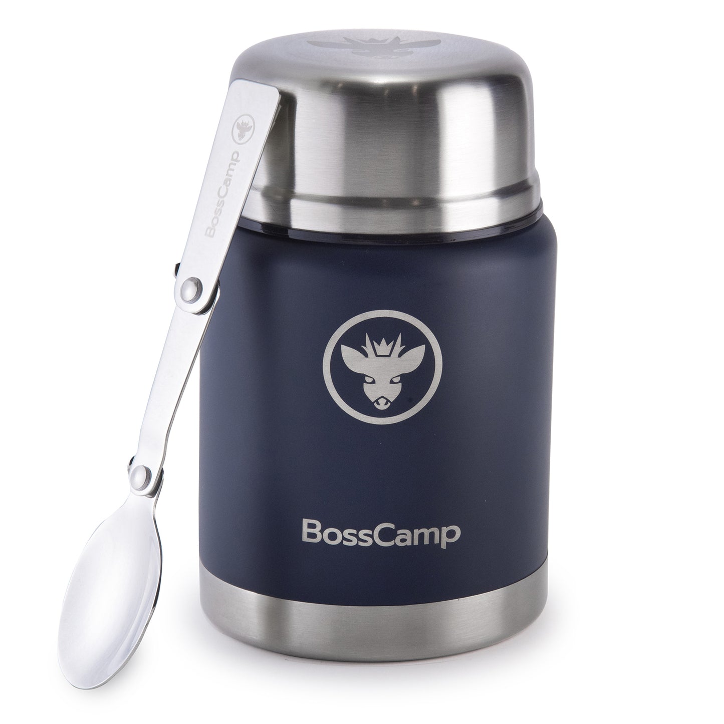 Termo Comida BossCamp 500 ml Azul Acero Inox Bolso Cuchara