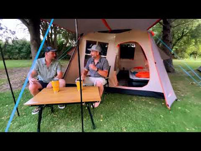 Carpa Camping Quintay 6 Personas 3000 Mm Cubre Techo Largo Toldo Extendido