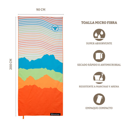 Toalla Playa Microfibra Grande XL Cielo Bosscamp (90 x 200)