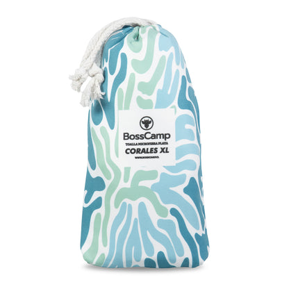 Toalla Playa Microfibra Grande XL Corales Bosscamp (90 x 200)