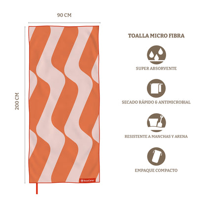 Toalla Playa Microfibra Grande XL Duna Bosscamp (90 x 200)