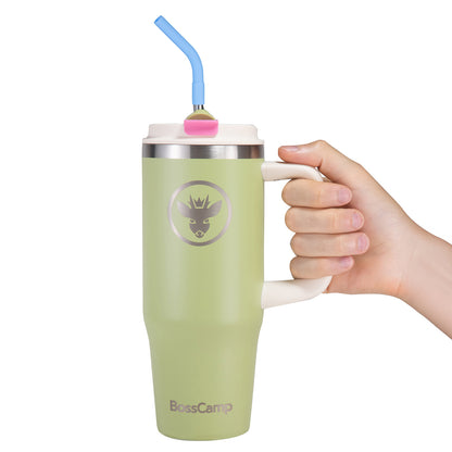 Vaso Térmico Tumbler Mug Termo BossCamp 1000ml Tapa 2 en 1 Verde