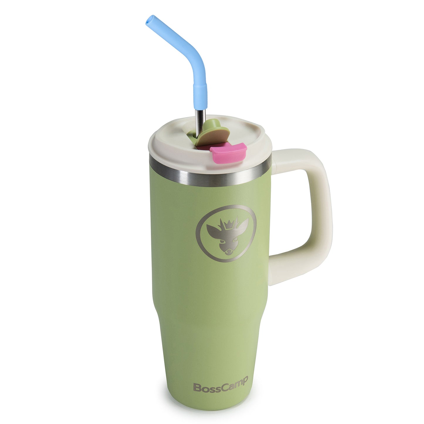 Vaso Térmico Tumbler Mug Termo BossCamp 1000ml Tapa 2 en 1 Verde