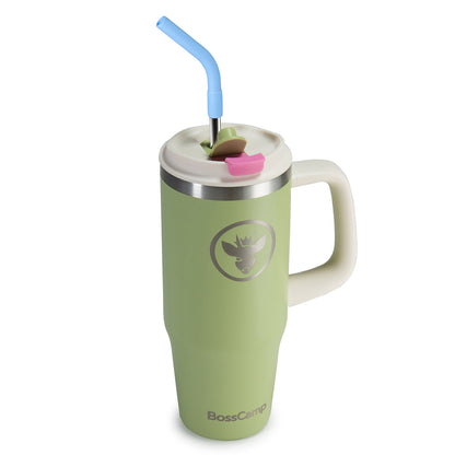 Vaso Térmico Tumbler Mug Termo BossCamp 1000ml Tapa 2 en 1 Verde
