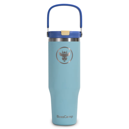 Vaso Termico Tumbler Mug Termo BossCamp 1200ml Tapa 2 en 1 Cielo