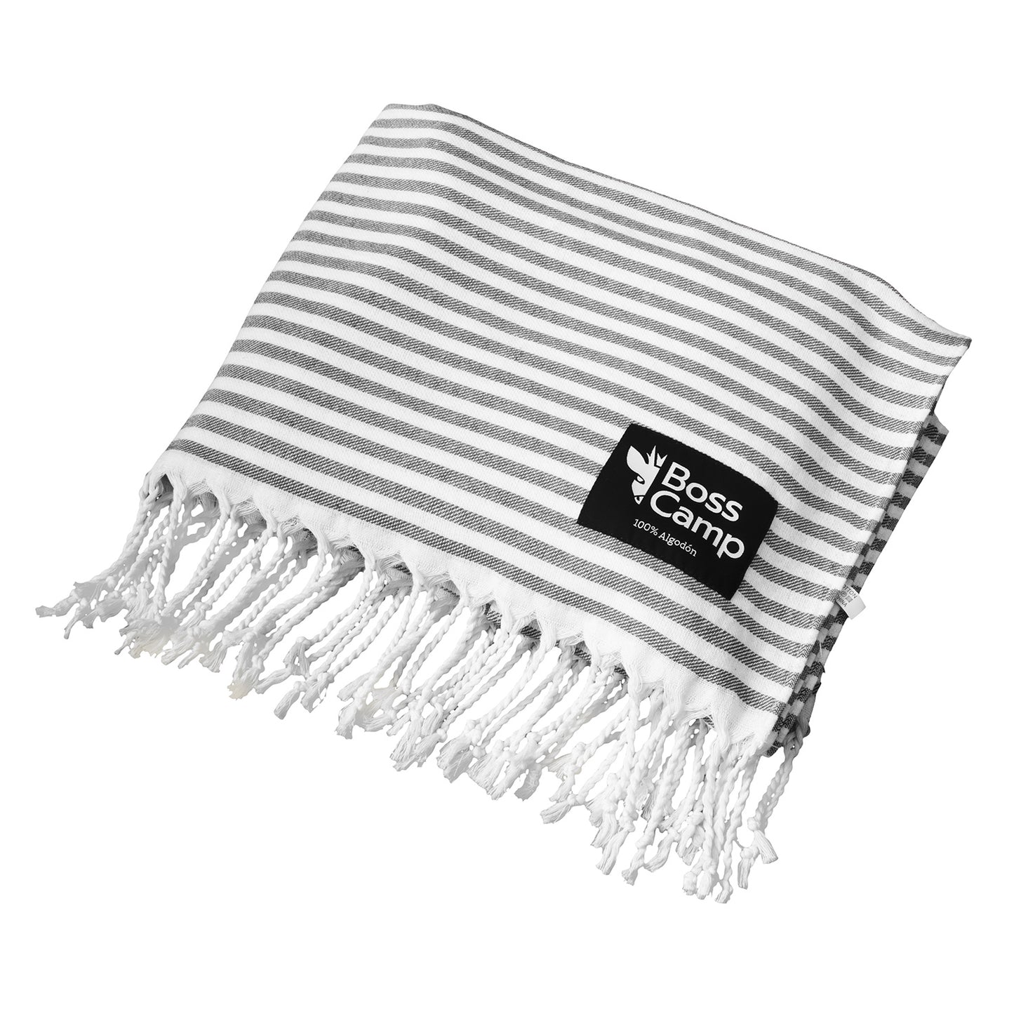 Toalla Turca 100% Algodón Línea Negra Bosscamp (100 x 180)