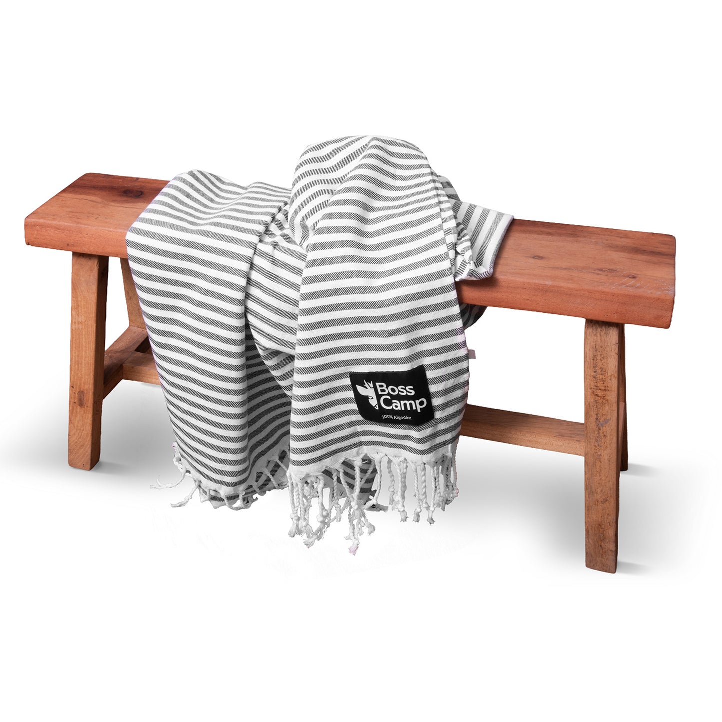 Toalla Turca 100% Algodón Línea Negra Bosscamp (100 x 180)