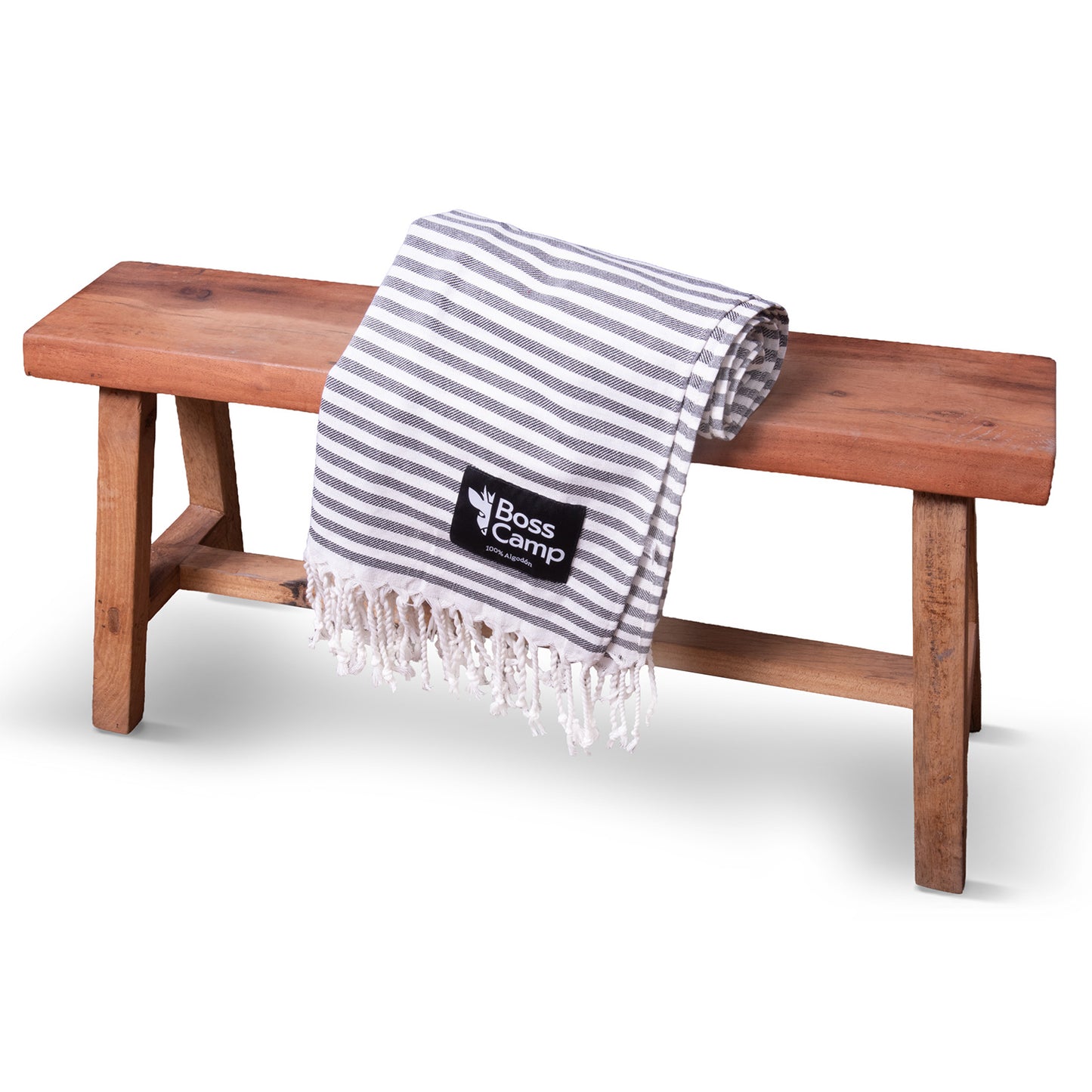 Toalla Turca 100% Algodón Línea Negra Bosscamp (100 x 180)